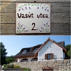Egyedi  levendulás kerámia utcanévtábla  - otthon & életmód - ház & kert - házszám - Meska.hu