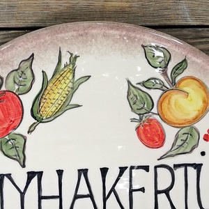 Konyhakertünk Egyedi kerámia utca névtábla - otthon & életmód - ház & kert - házszám - Meska.hu