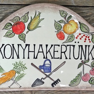 Konyhakertünk Egyedi kerámia utca névtábla - otthon & életmód - ház & kert - házszám - Meska.hu