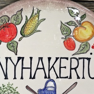 Konyhakertünk Egyedi kerámia utca névtábla - otthon & életmód - ház & kert - házszám - Meska.hu