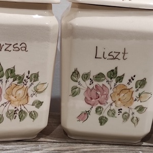 Romantikus kerámia fűszertartó  - otthon & életmód - konyhafelszerelés, tálalás - konyhai tárolás - fűszertartó - Meska.hu