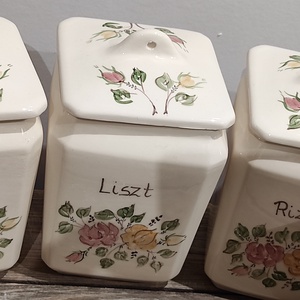 Romantikus kerámia fűszertartó  - otthon & életmód - konyhafelszerelés, tálalás - konyhai tárolás - fűszertartó - Meska.hu