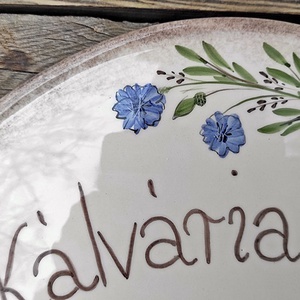 Búzavirág-kerámia ház és utca névtábla - otthon & életmód - ház & kert - házszám - Meska.hu