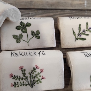 Fűszer név jelölő kerámia táblácska - otthon & életmód - ház & kert - növény & veteményes - Meska.hu