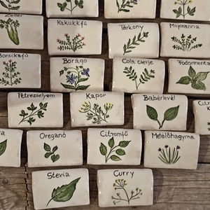 Fűszer név jelölő kerámia táblácska - otthon & életmód - ház & kert - növény & veteményes - Meska.hu