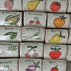 Fűszer név jelölő kerámia táblácska  - otthon & életmód - ház & kert - növény & veteményes - Meska.hu