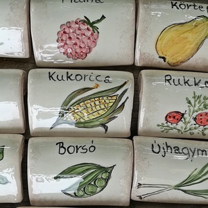 Fűszer név jelölő kerámia táblácska  - otthon & életmód - ház & kert - növény & veteményes - Meska.hu