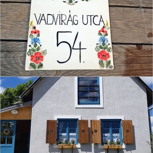 Vadvirág...kerámia házszámtábla, Otthon & Életmód, Ház & Kert, Házszám, Kerámia, MESKA
