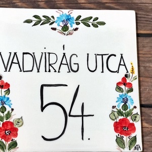Vadvirág...kerámia házszámtábla - otthon & életmód - ház & kert - házszám - Meska.hu