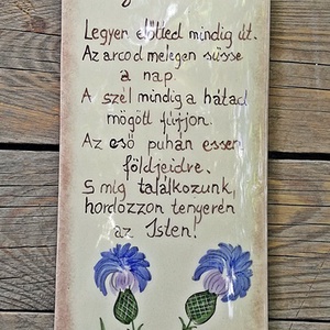 Kerámia  házi áldás - Régi áldás - otthon & életmód - vallás - házi áldás - Meska.hu