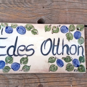 Kék a kökény-édes otthon tábla - otthon & életmód - ház & kert - isten hozott tábla - Meska.hu