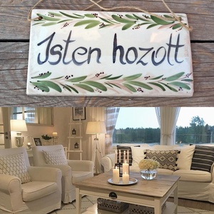 Isten hozott ,  kerámia   tábla - Meska.hu