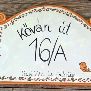  Kerámia utca név  és házszám tábla - otthon & életmód - ház & kert - házszám - Meska.hu