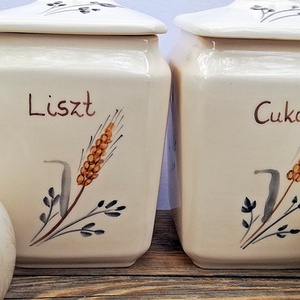 Búzakalász kerámia fűszertartó készlet - otthon & életmód - konyhafelszerelés, tálalás - konyhai tárolás - fűszertartó - Meska.hu