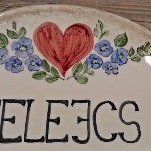 Kéknefelejcs kerámia  utca név tábla - otthon & életmód - ház & kert - házszám - Meska.hu