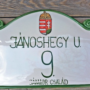 Kerámia egyedi ház és utcanév  tábla..Magyar vagyok   - otthon & életmód - ház & kert - házszám - Meska.hu