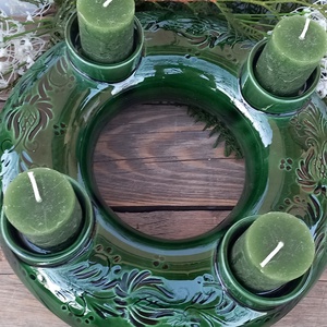 Karácsonyi kerámia adventi koszorú  - karácsony - adventi díszek - adventi koszorú - Meska.hu Karácsonyi kerámia adventi koszorú  - karácsony - adventi díszek - adventi koszorú - Meska.hu