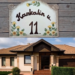 Kankalin kerámia utcanév tábla, Otthon & Életmód, Ház & Kert, Házszám, Kerámia, Festett tárgyak, MESKA