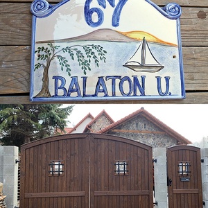 Balaton imádóknak kerámia utca név tábla, Otthon & Életmód, Ház & Kert, Házszám, Kerámia, MESKA