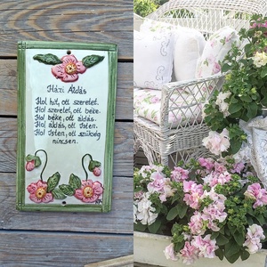 Pink kerámia  - Házi áldás, Otthon & Életmód, Vallás, Házi áldás, Kerámia, Festett tárgyak, MESKA