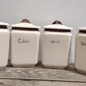 Barna romantika,kerámia fűszertartó készlet - Meska.hu