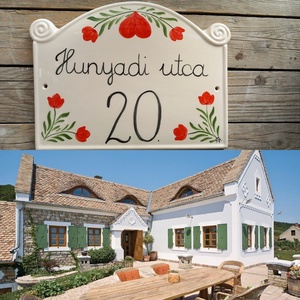 Piros tulipán kerámia utcanévtábla , Otthon & Életmód, Ház & Kert, Névtábla, Kerámia, MESKA