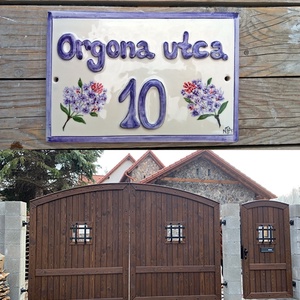 Lila imádóknak-orgona  kerámia utca név tábla, Otthon & Életmód, Ház & Kert, Házszám, Kerámia, MESKA