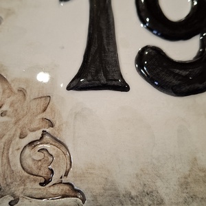 Letisztult-modern antikolt házszámtábla - otthon & életmód - ház & kert - házszám - Meska.hu