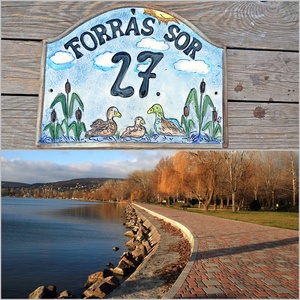 Balaton egyedi kerámia utca névtábla, Otthon & Életmód, Ház & Kert, Házszám, Kerámia, MESKA