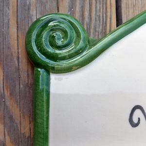 Piros berkenye ágonkicsi cinke  kerámia utca név tábla - otthon & életmód - ház & kert - házszám - Meska.hu