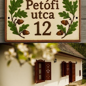 Harmónikus barna egyedi utcanévtábla, Otthon & Életmód, Ház & Kert, Házszám, Kerámia, MESKA