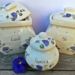 Kékfestő egyedi kerámia fűszertartó - otthon & életmód - konyhafelszerelés, tálalás - konyhai tárolás - fűszertartó - Meska.hu
