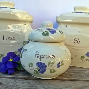Kékfestő egyedi kerámia fűszertartó - otthon & életmód - konyhafelszerelés, tálalás - konyhai tárolás - fűszertartó - Meska.hu