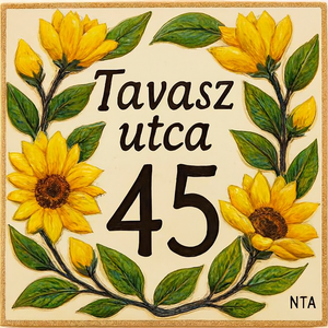 Sárgaimádóknak egyedi utcanévtábla, Otthon & Életmód, Ház & Kert, Házszám, Kerámia, MESKA