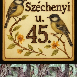 Cinkepár egyedi utcanévtábla, Otthon & Életmód, Ház & Kert, Házszám, Kerámia, MESKA