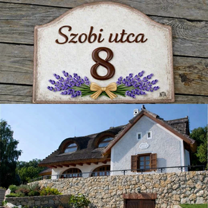 Egyedi  levendula- Provence kerámia utcanévtábla  - Meska.hu