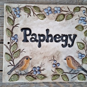 Vörösbegy pár kökény ágon - Meska.hu