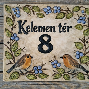 Vörösbegy pár kökény ágon - Meska.hu