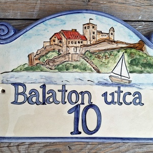 Balatoni táj - otthon & életmód - ház & kert - házszám - Meska.hu