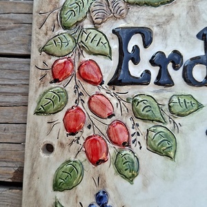 Őszi erdő. Egyedi kerámia utcanév tábla - otthon & életmód - ház & kert - házszám - Meska.hu