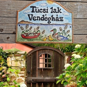 Egy kis kacsás Balaton-  Egyedi kerámia táblakép   - Meska.hu