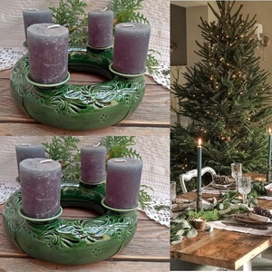  Kerámia koszorú a zöld tiszelőinek   , Karácsony, Adventi díszek, Adventi koszorú, Kerámia, Festett tárgyak, 
Évek óta készítem ezeket a kerámia koszorúkat,azok a kedves vásárlóim kedvéért akik szeretik az eg..., MESKA
