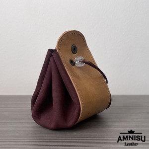 2in1 szütyő és kockatálca - antikolt világosbarna - bordó - játék & sport - táblajáték és kártyajáték - társasjátékok - dobókocka - Meska.hu