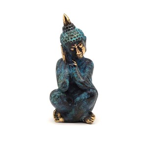 Réz figura pihenő Buddha antik 9x4cm - Meska.hu