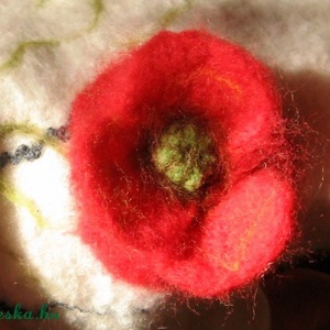 Ujjatlan kesztyű Pipacs  RENDELHETŐ  -  - Meska.hu