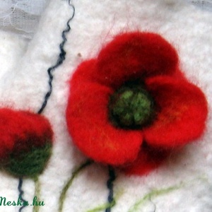 Ujjatlan kesztyű Pipacs  RENDELHETŐ  -  - Meska.hu