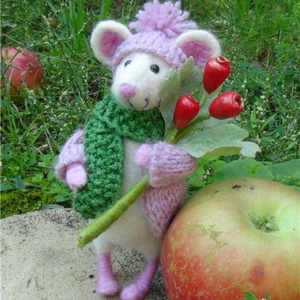 Egérke nemezelt játék (csak rendelésre) -  - Meska.hu