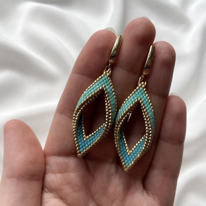 Türkiz arany gyöngyös karkötő és fülbevaló - ékszer - karkötő - gyöngyös karkötő - Meska.hu