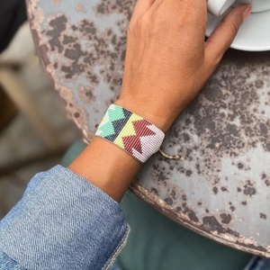 Gyöngyös karkötő görögmintával, Ékszer, Karkötő, Gyöngyös karkötő, Ékszerkészítés, MESKA