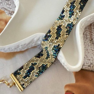 Gyöngy karkötő - kígyó mintával, Miyuki karkötő, Ékszer, Karkötő, Gyöngyös karkötő, Gyöngyfűzés, gyöngyhímzés, MESKA